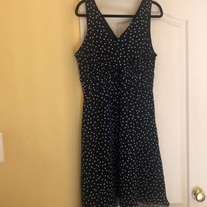 Blue white polka dots dress